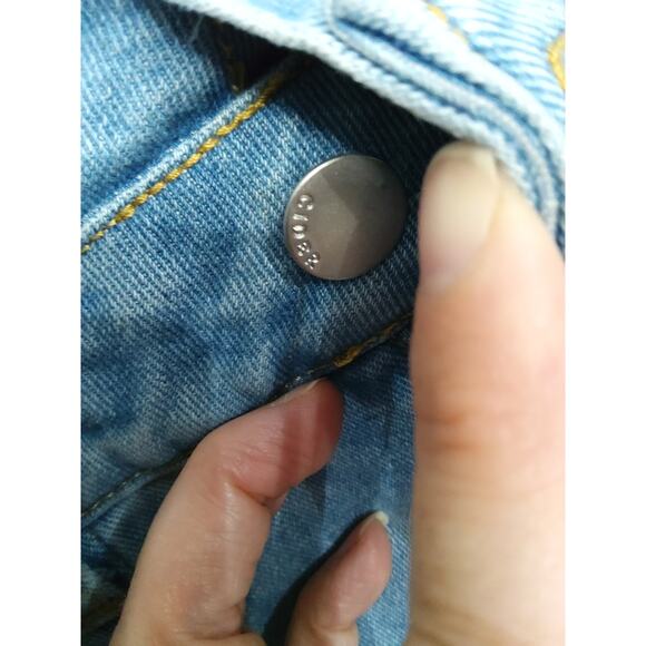 Chambray Denim Ultra Wide Leg jeans buttonfly/High double-waisted Pleated Sz 2 - Picture 3 of 7